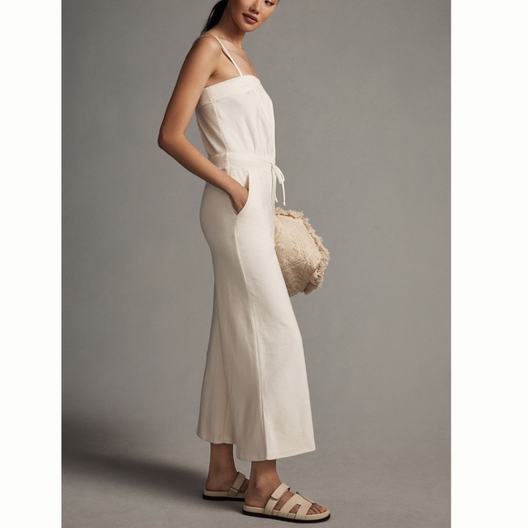 HTF Daily Practice by Anthropologie Strapless Wide-Leg Jumpsuit - Picture 4 of 7